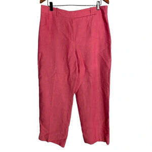 Ann Taylor Loft Women’s Pink Linen Blend Pants Size US  12 Lined Lightweight